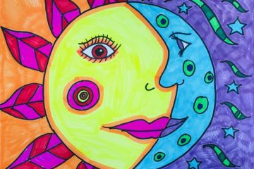 Picasso Sun & Moon Drawing
